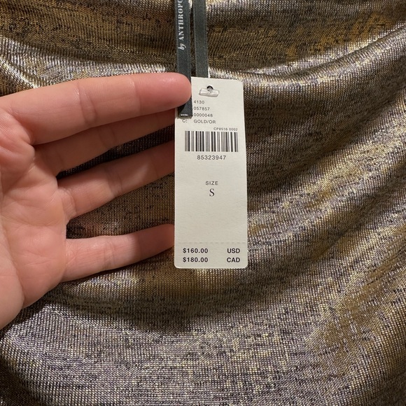 Anthropologie The Maya Ruched Cowl-Neck Sheath Dress with Slit for Cocktail - Picture 2 of 7